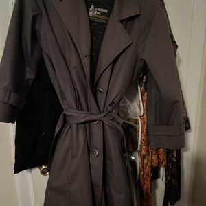 London Fog size 4P grey utility/ trench coat.
